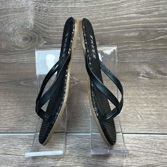 Tkees Black Thong Stars Toddler Girl Size 10/EUR 28 Slip On Flip Flop Sandals - Picture 8 of 10